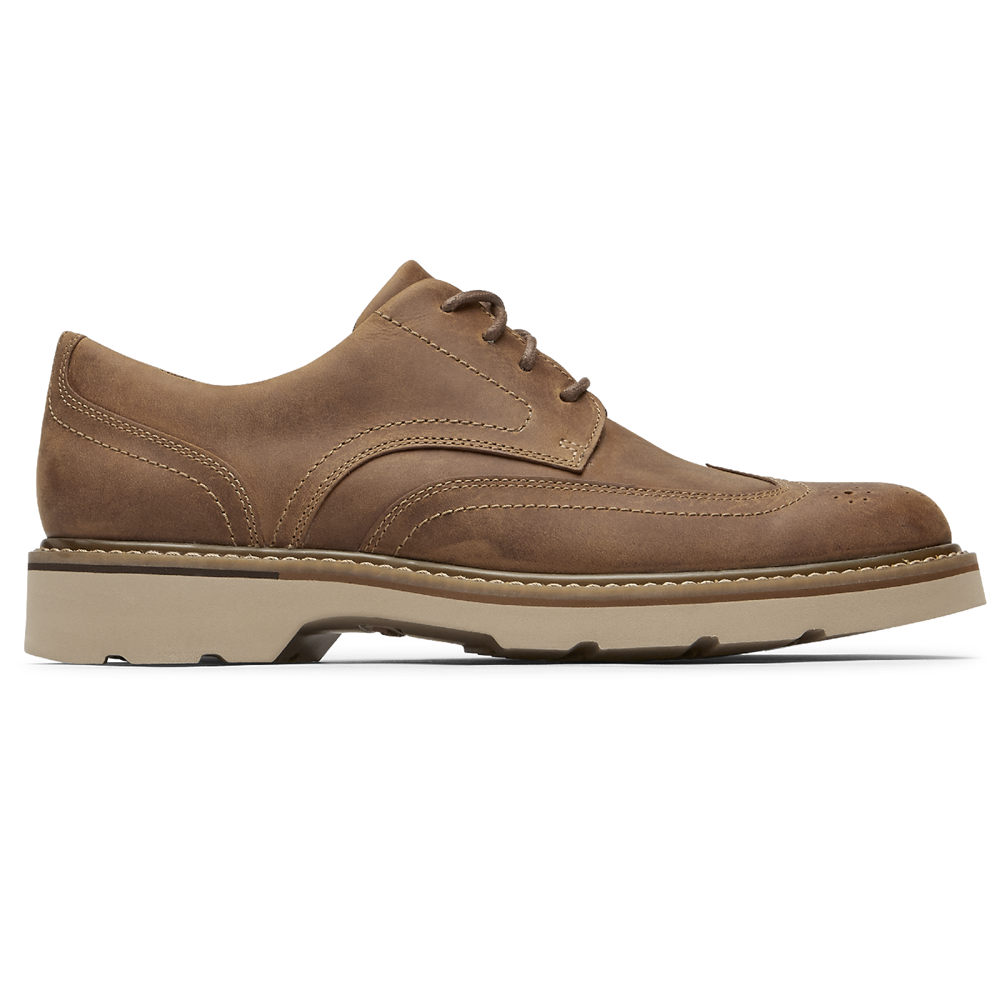 Rockport Sneakers For Mens Khaki - Charlee Waterproof Wingtip - NJ1473698